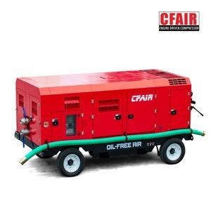 1500cfm Diesel Engine Oil Free Air Compressor for Hire and Rental Company